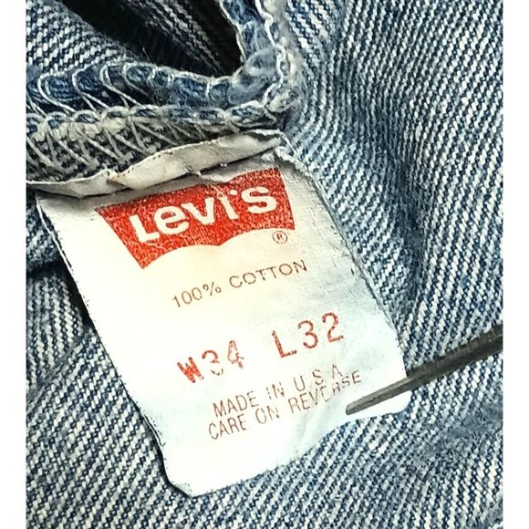 Vintage Levis 501 Jeans Mens Size 34 x 32, Actual 30 x 30 Distressed Blue Denim - Picture 8 of 14